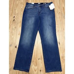 Wonderly Women’s Mid-rise Straight Leg Blue Jeans New Size 14R 35x31